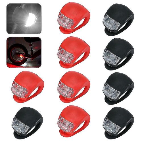 10x Lampe De Vlo Vlo Lumire Avant Feu Arrire Roue Lumire Led Silicone Lampe