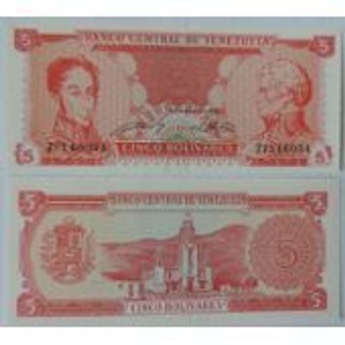 Billet De 5 Bolivares Du Venezuela, Année 1989, Pick N° 70