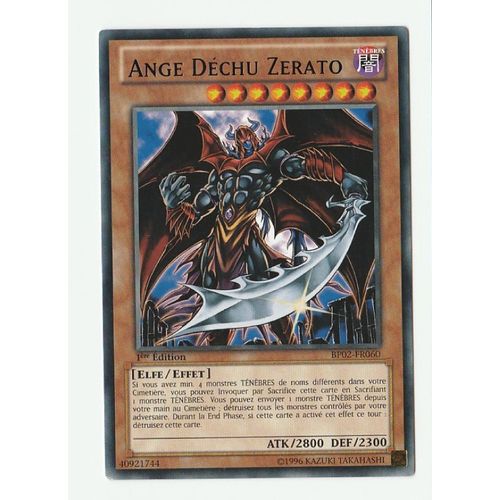 Carte Yu-Gi-Oh - Ange Dechu Zerato - Bp02-Fr060 - Rare