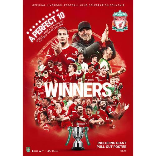 A Perfect 10 - Liverpool Fc Carabao Cup 2024 Winners Magazine With Poster