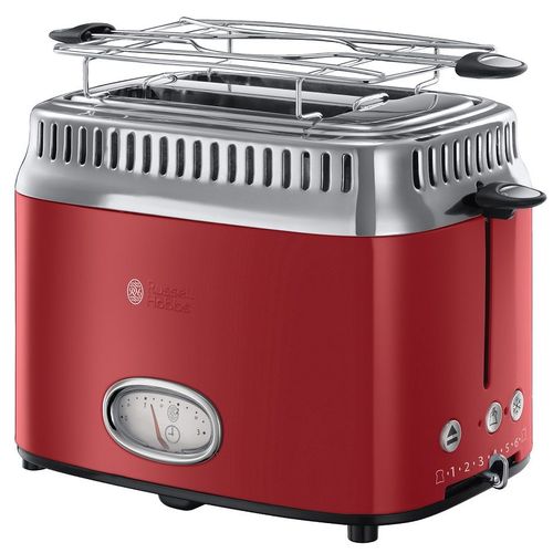 Russell Hobbs Retro 21680-56 - Grille-pain - 2 tranche - 2 Emplacements - rouge ruban