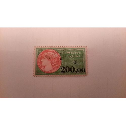 Timbre Fiscal 200 Francs