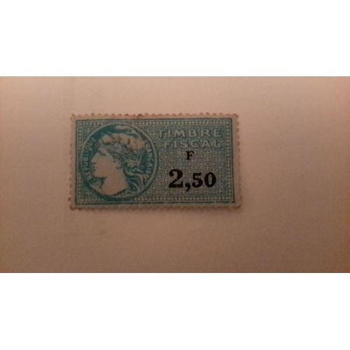 Timbre Fiscal De 2,50 Francs