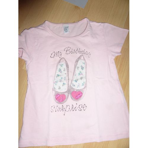 T-Shirt Zara Kids Coton 3 Ans Rose