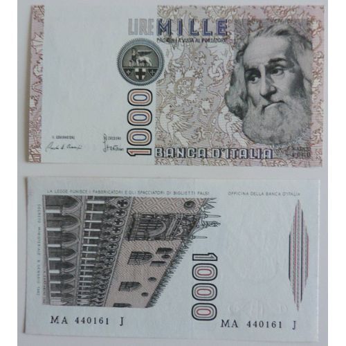 Billet De 1000 Lire Type Marco Polo, Année 1982, De L'italie
