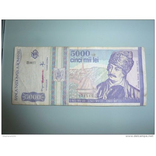 Roumanie = Billet De 5000 Lei De 1993