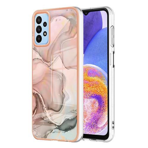 Compatible Avec Le Cas De Samsung Galaxy A54 5g Marbre Silicone Pare-Chocs Antichoc Tpu - Doré