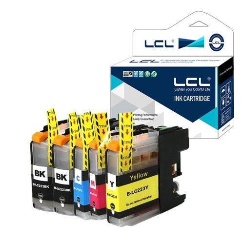 LCL(TM) 16ML LC221 LC223 LC223BK LC223C LC223M LC223Y Lot de 5 (2 Noir /Cyan/Magenta/Jaune)Cartouches d'encre Compatible pour les séries Brother MFC-J4420DW J4620DW J4625DW J5320DW J5620DW J5625DW