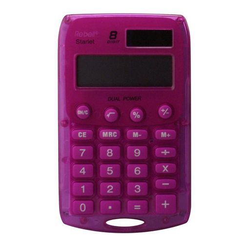 Calculatrice de poche 8 chiffres solaire/pile