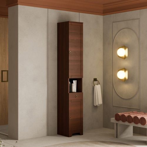 Colonne De Salle De Bain Haute En Noyer Style Campagnard | Toscana