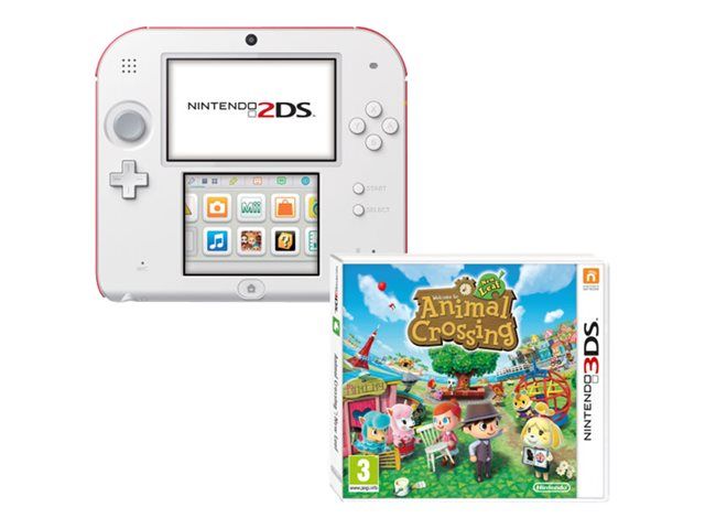 Nintendo 2ds - Console De Jeu Portable - Blanc, Rouge - Animal Crossing: New Leaf