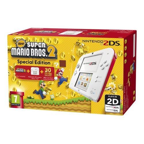 Nintendo 2ds - New Super Mario Bros. 2 Special Edition - Console De Jeu Portable - Blanc, Rouge - New Super Mario Bros 2