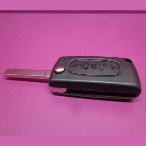 Coque De Clé Avec Clé Option Phares Pour Peugeot 207