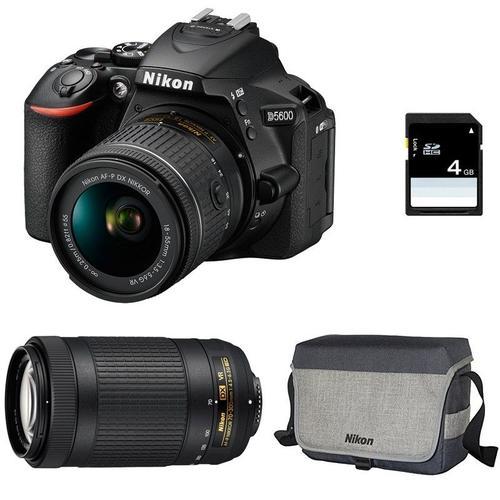 NIKON D5600 + 18-55 VR + 70-300 AF-P VR + Sac + SD 4Go