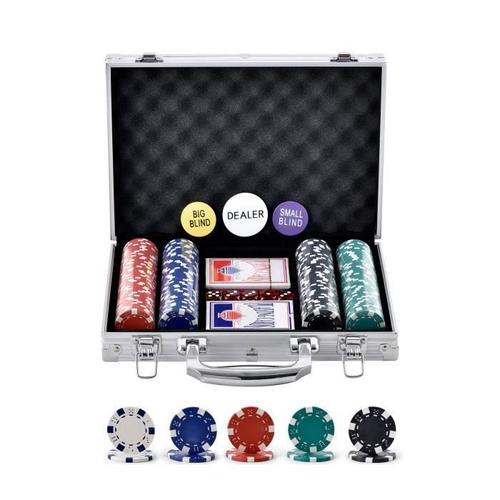 Mallette De Poker - Vevor - Mallette De Poker Lot De 200 Jetons De Poker 11,5 G Avec Cartes Casino