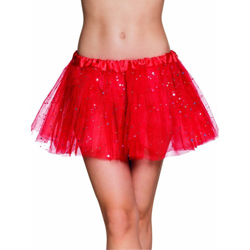 Tutu Rouge Étoile Scintillante Femme Taille Unique