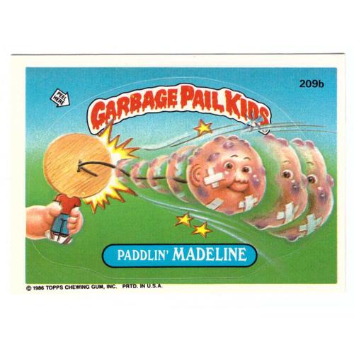 Vignette Garbage Pail Kids Cards Topps Les Crados Paddlin' Madeline 209b