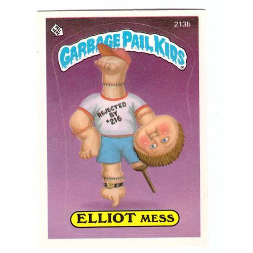 Vignette Garbage Pail Kids Cards Topps Les Crados Elliot Mess 213b
