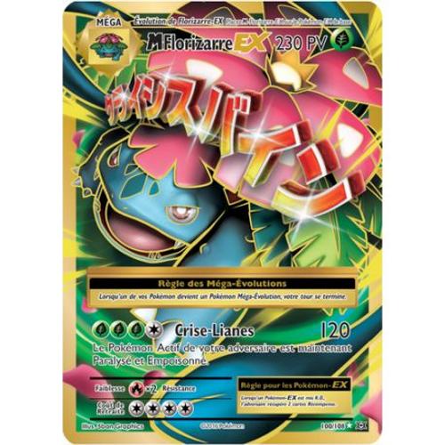 Carte Pokemon - Xy2 - Evolutions - Florizarre - Pv 230 - 100/108 - Mega Ex - Ultra Rare - Full Art - Vf