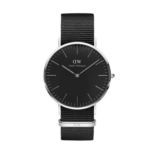 Montre Daniel Wellington Homme Classic Black Cornwall Silver 40mm Dw00100149 - Noir