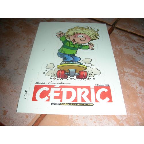 Autocollant Cedric. (Bande Dessinée)