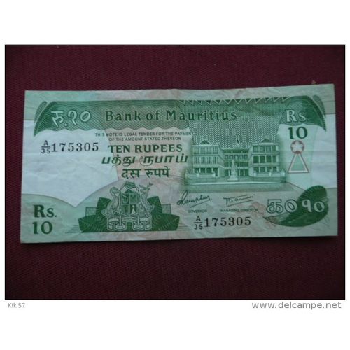 Billet De 10  Rupees De L'ile Maurice ( Mauritius) , Année 1985 - Pick 35