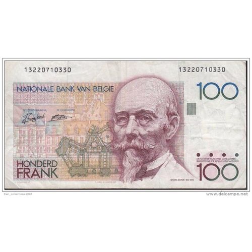 Belgique  = Billet De 100 Francs , Années 1982 À 1994 - Hendrik Beyaert