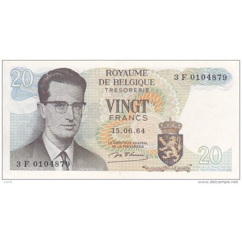 Belgique  = Billet De 20 Francs , Du 15-06-1964 - Type Roi Baudoin Et Atomium Pick 138