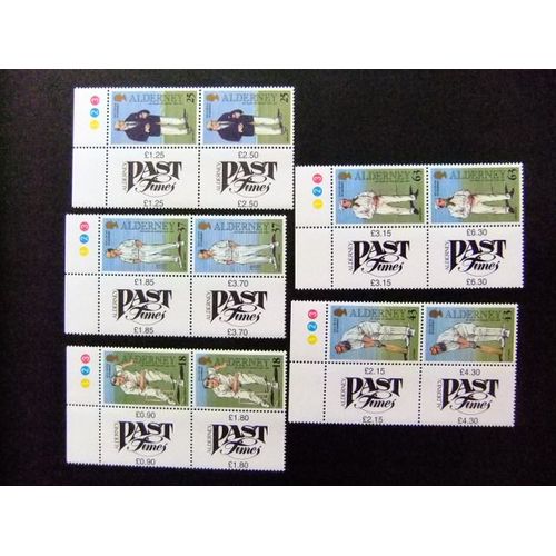 Aurigny Alderney 1997 150  Anniversaire Du Criket Yvert Nº 103 / 107 ** Mnh