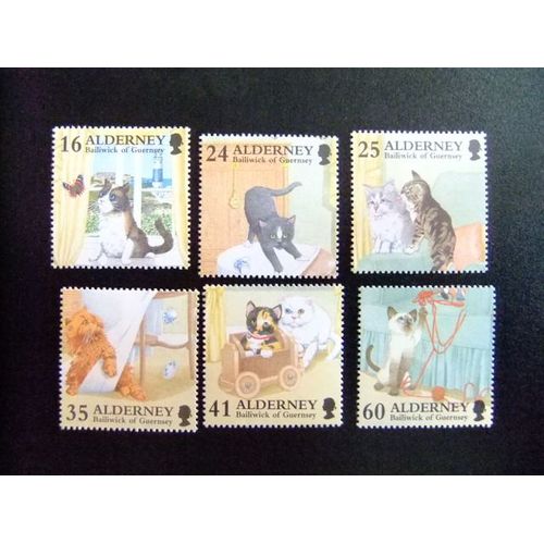 Aurigny Alderney 1996 Faune Chatons Yvert N º 94 / 99 ** Mnh 