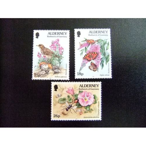 Aurigny Alderney 1997 Faune Et Flore Yver N º 100 / 02 ** Mnh