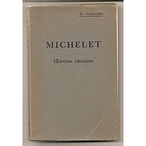 Michelet Oeuvres Choisies