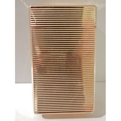 Briquet Dupont Plaqué Or Lamé