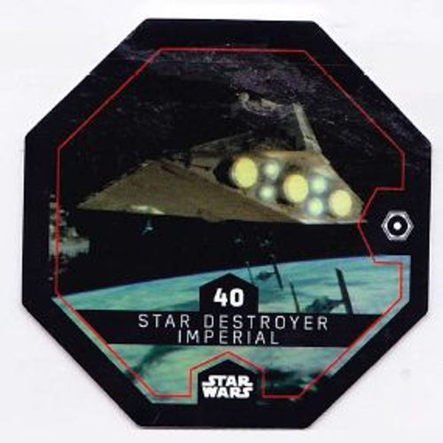 Cartes Jetons Star Wars Leclerc Série 2016 - N° 40 Star Destroyer Impérial