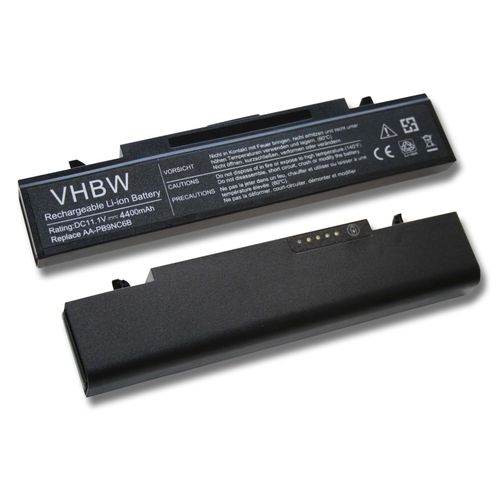 vhbw Li-Ion batterie 4400mAh (11.1V) noire pour ordinateur, PC Samsung R431, R439, R440, R460, R468, R478, R480 comme AA-PB9NC6B, AA-PB9NC6W.