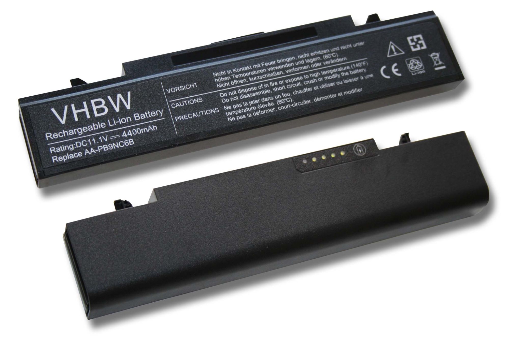 vhbw Li-Ion batterie 4400mAh (11.1V) noire pour ordinateur, PC Samsung NP300E7A, NP300V4A, NP305E7A, NP355V5C comme AA-PB9NC6B, AA-PB9NC6W.