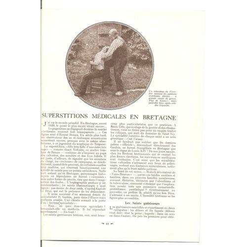 Aristote Sciences Et Médecine N°6 Juin 1927 Bretagne Rebouteux Aveugles 