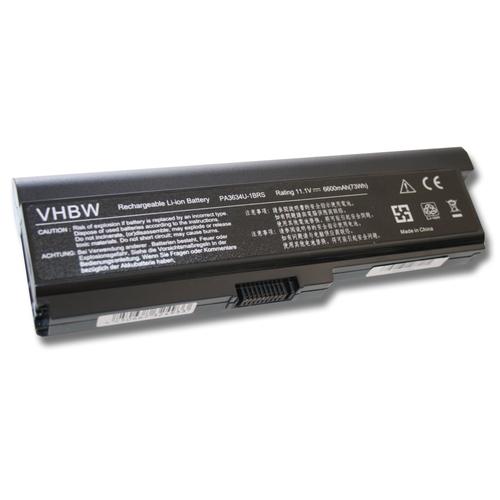 vhbw Li-Ion batterie 6600mAh (11.1V) pour ordinateur Toshiba Satellite L775-15U, L775-166, L775-S7240, L775-S7241 comme PA3817U-1BAS, PA3817U-1BRS.