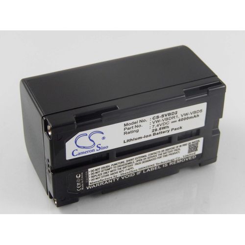 vhbw Batterie remplacement pour Hitachi VM-BPL27A, VM-BPL60 pour caméra vidéo caméscope (4000mAh, 7,4V, Li-ion)