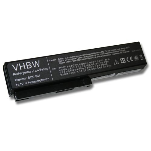 vhbw Li-Ion batterie 4400mAh (11.1V) pour ordinateur, pc Gericom G.Note MR0378 comme SQU-804, SQU-904, 916C7830F.