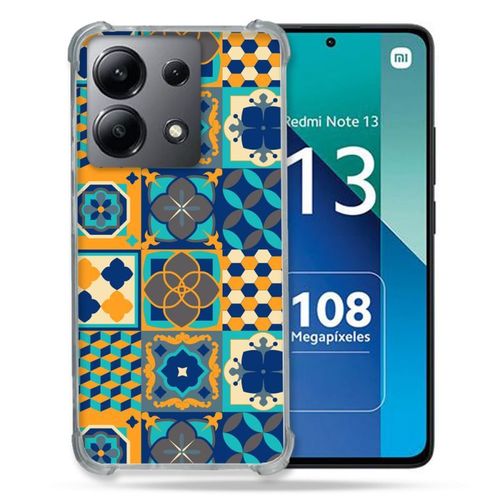Coque Renforcée Pour Xiaomi Redmi Note 13 4g Texture Carreau Ciment Orange