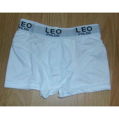 Boxer Blanc Leo Poldo Taille 4 - 6 100% Cotton