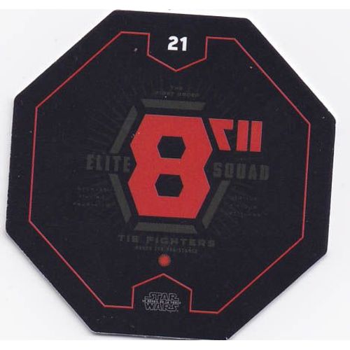 Jeton Leclerc Star Wars - 2016 - Le Réveil De La Force -Carte N° 21 8 Élite Squad Tie Fighters