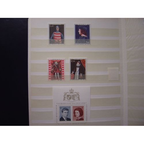 Timbres Monaco Et Liechtenstein : Monarques D'hier Et D'aujourd'hui