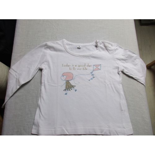 T-Shirt Blanc "Today", 24 Mois