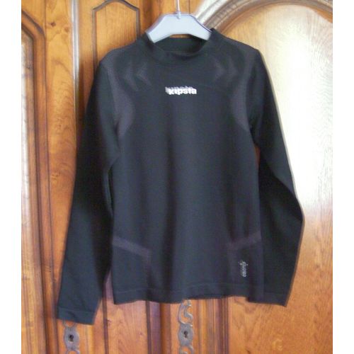 Polo Noir Kipsta - Taille 7/8 Ans
