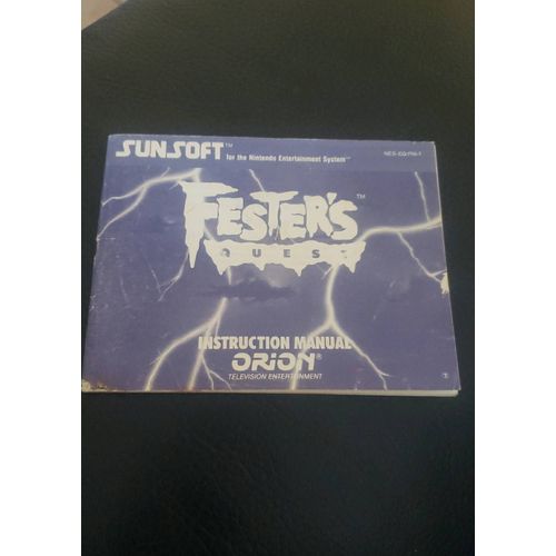 Notice De Jeu Fester's Quest Nintendo Nes Original