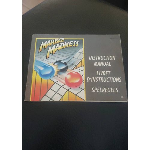 Notice De Jeu Marble Madness Nintendo Nes Original