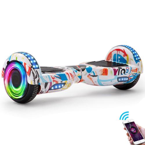 Hoverboard 6,5 Pouces Pour Enfant Et Ados Bluetooth Et Led Moteur Puissant - Graffiti-