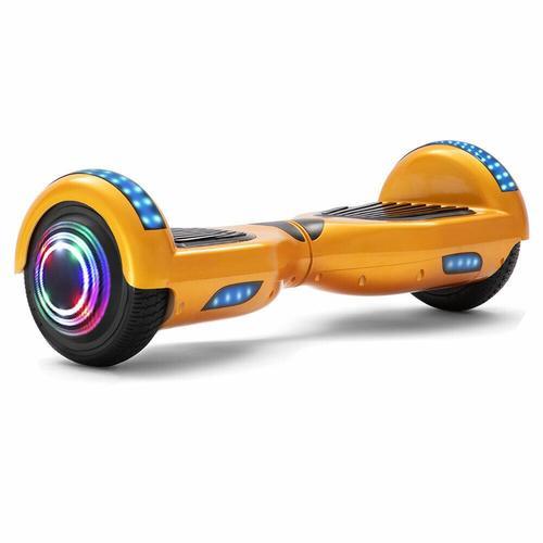 Hoverboard 6,5 Pouces Pour Enfant Et Ados Bluetooth Et Led Moteur Puissant - Gold-